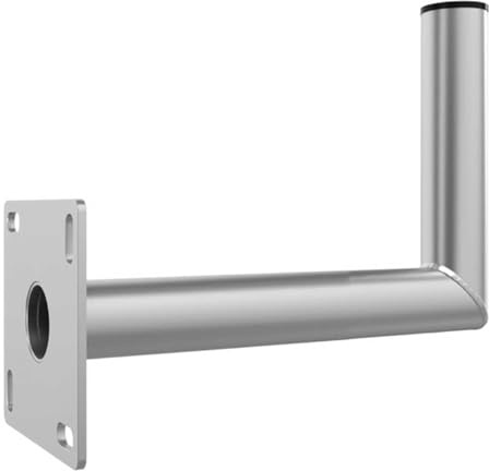 SkyRevolt 40cm Wandhalter Rohr 50mm Aluminium XXL Wandplatte ALU Winkel-Halter für Satelliten-Schüssel SAT-Antenne