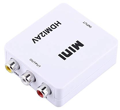 Mini-Adaptateur Composite Mini HDMI2AV numérique HDMI RCA vers AV vidéo 720p / 1080p(Blanc)