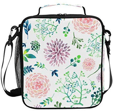 Montoj Thermo-Kühltasche mit Hortensien-Blätter-Muster, wasserfest