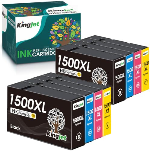 KINGJET 1500XL Druckerpatronen Kompatible für Canon PGI-1500 PGI 1500 XL 1500XL Multipack Kompatible für Canon Maxify MB2750 MB2150 MB2050 MB2350 MB2300 MB2755 MB2000 MB2155 Patrone