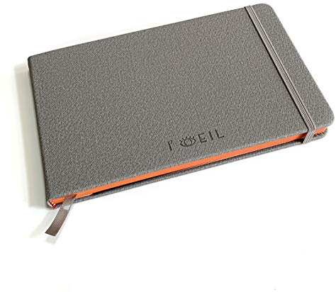 L'oeil Mellow Art Large Landscape Watercolor Sketchbook: 13x21cm, 300gsm Dual Textured Cold-press Paper, with Hardcover, Inner Pocket and Elastic Strap, for Watercolor, ink pens, Gouache & Mixed Media