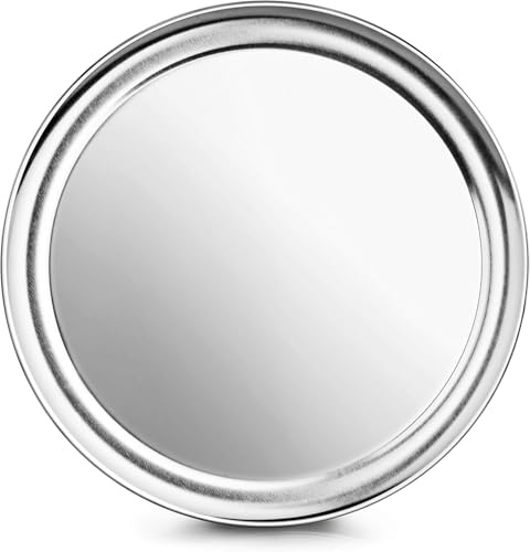 New Star Foodservice Restaurant-Grade Aluminum Pizza Pan/Tray, Wide Rim, 12 Inch, Pack of 1