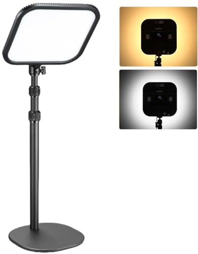 Godox ES30 Kit2, Desktop Key Light mit ausziehbarem Tischständer, CRI 96 TLCI 97, 0–100% Helligkeit und 2800–6500 K Farbtemperatur, APP-Steuerung, Soft Light Panel für Streaming, Zoom Calls, YouTube