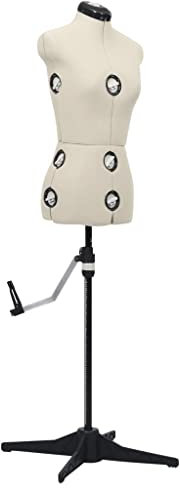 INLIFE Schneiderpuppe Verstellbar Weiblich Creme S Größe 33-40,4.6kg,288484