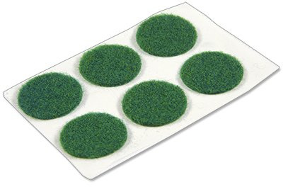6 Pack 3/4 Green Round Self Adhesive Felt Cupboard Door Bumpers - Pack of (5)