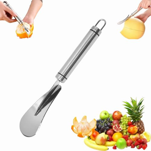 Akayoo Stainless Steel Pomelo Opener,grapefruit knife,steel orange peeler,Household Grapefruit Peeler,orange peeler tool citrus peeler,Peeling Knife,Fruit Peeling Tool