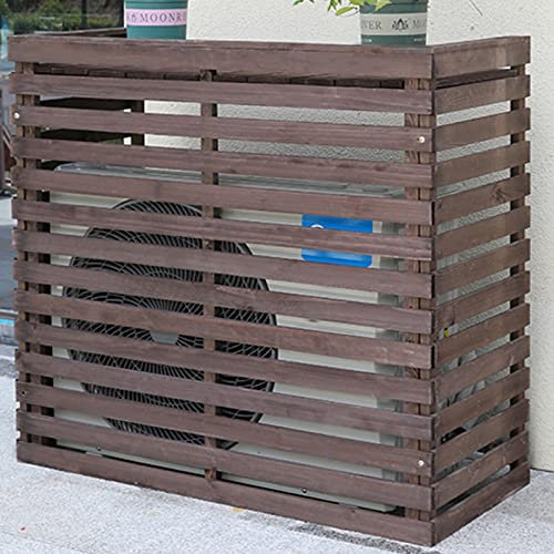Klimaanlage Abdeckung Holzgitterrahmen - Geeignet für verschiedene Szenen, Außeneinheit Abdeckung für Klimaanlage Bonsai