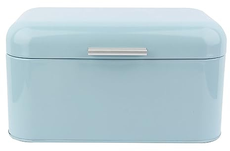 Itonash Boîte à Pain en Métal Vintage, Grande Boîte à Pain de Rangement de Cuisine Rétro avec Couvercle Hermétique pour la Cuisson (-JY34918-02)