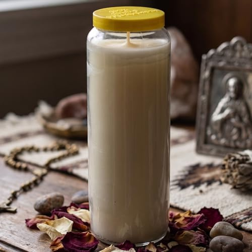 Enkel vit 9 dagars brinnande fristad ljus/minnesljus/Yahrtzeit ljus