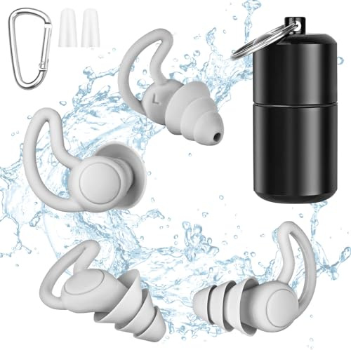 HOTUT Ohrstöpsel,Gehörschutzstöpsel zum Schlafen,Wiederverwendbarer und Waschbare, Geräuschreduzierung Ohrenstöpsel mit Alubehälter,Gehörschutz Earplugs zum Seitenschläfer,Entspannen und Reisen