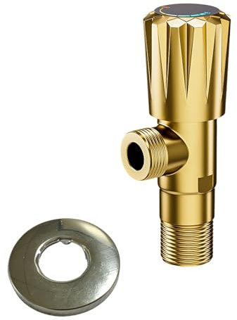 Heiß/Kaltwasser Absperrventile Aus Messing 1/2 Zoll Drehwinkel Absperrventile Messing Sanitärarmatur Für Warm/Kaltwassersysteme