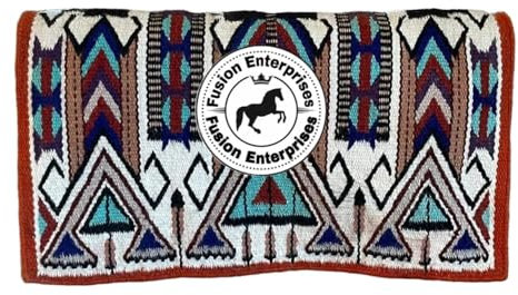 EQUIEMPRESS Sattelunterlage Western Ranch/Westernsatteldecke aus Neuseelandwolle, Top Wool Pad Sensor Flex (Anpassung möglich) A-124 (34 x 34)