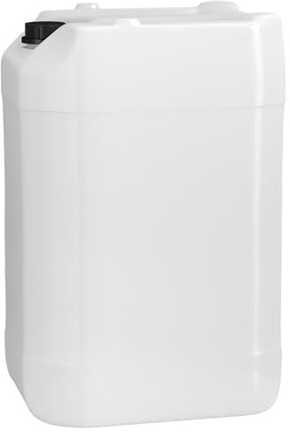 1x25L Water Container, Plastic, Tamper Proof Screw Cap, Large Water Can Tank for Water Storage, Water Tank, Camping, Car Washing, UN Approved, Food Grade & stackable (1)