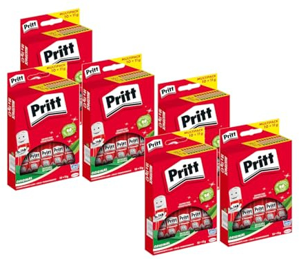 Pritt Klebestift Multipack, Hängefaltschachtel, 6x 10x11g | Klebestifte im praktischen Multipack – ideal für Büro, Schule & Basteln