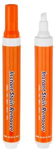 Stain Remover Pen, Instant Stain Remover for Clothes Portable Spot Cleaner Pen for Travel, Work, School Works on Wine Coffee Food Dirt Blemish 2pcs