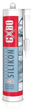 CX80 | Sanitär Silikon beige – Schimmelresistenter Silikon-Dichtstoff für Bad, Küche & Sanitär | Dauerelastisch, UV- und wetterbeständig | 300 ml Kartusche