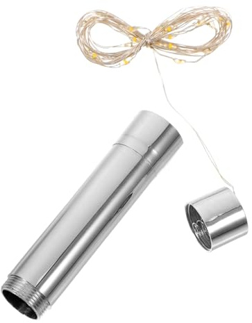 ROMISBABA Creative LED String Light Bottle Stopper with Warm Copper Wire Lights Decorative Lamp for Romantic Party and Home Ambiance Grey