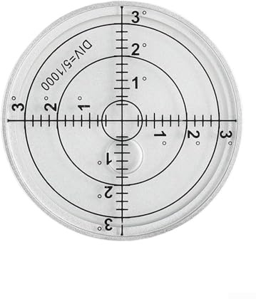 Gdfnmogo Niveau à bulle rond en métal 60 x 10 mm Outil de nivellement horizontal de haute précision en acier inoxydable Jauge de niveau circulaire avec liquide vert ou blanc pour (C)