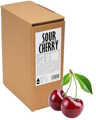 PRESSUICE Fresh Sour Tart Cherry Juice 100% Cold-Pressed NFC 3 l | Bag-in-Box with Tap, Tart Flavour, Not From Concentrate, Naturally Cloudy, No Added Sugar, No Additives, GMO Free
