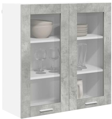 vidaXL Hängeschrank Betongrau 80 x 31 x 80 cm Holzwerkstoff