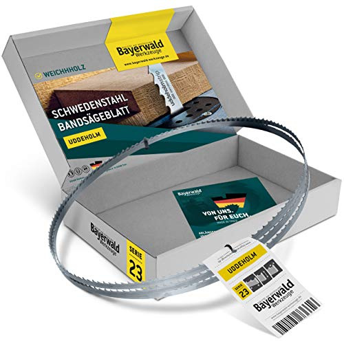 Bayerwald Uddeholm Bandsägeblatt - 1490 x 12 x 0.4 x 4 ZpZ / 6mm ZAB/für alle gängigen Holzarten