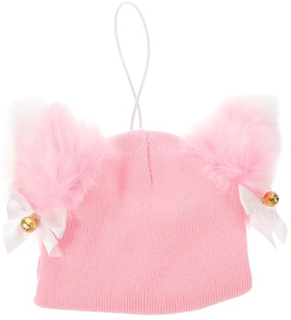 TOYZFRIENDY Housse de Casque Tricotée pour Ski et Snowboard, Couvre-Casque Garçon et Filles Rose Motif Chat, Taille, Accessoire Hivernal pour Sports D’Hiver, Bonnets de Protection Amusants