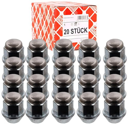 20x Febi Radmutter Kegelbund Alufelgen | 20x 33927 passend für Baleno + Grand Vitara + Swift