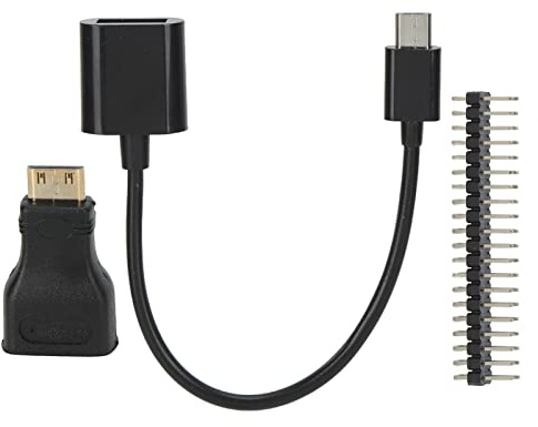 Qalvona Adaptateur Mini HDMI vers HDMI, Câble Micro USB vers USB Femelle 40P, Kit Extension pour Raspberry, Compatible Raspberry W - Connexion Haute Définition, Interface GPIO,