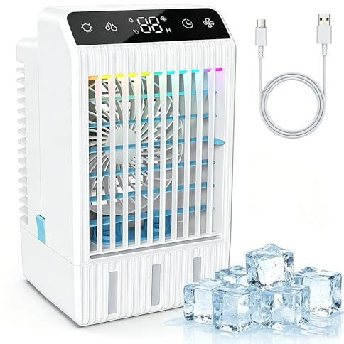 Mini AC Fan Swamp Evaporative Cooler with 1000ML Water Tank USB for Home Room Bedroom