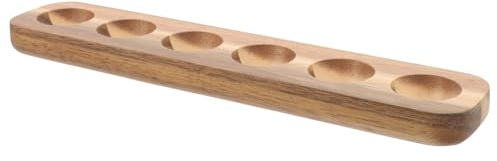 Porte-œufs en Bois 6 Compartiments, Plateau de Rangement