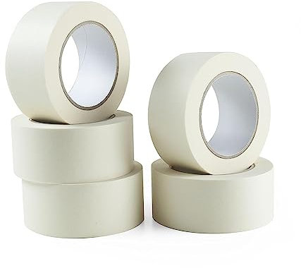 AL AJAL PACK OF 5 Masking Tape 48mm Wide 50 Metre Rolls Masking Tape For Painting for Professional and DIY Painters Tape Ideal For Painting Tape Decorators Tape Perfect Low Tack Masking Tap