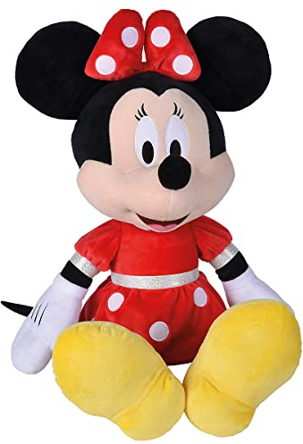 Simba 6315870232PRO – Disney Minnie Mouse, 60 cm Peluche en Vestido Rojo, Peluche, Mickey Mouse, a Partir de los Primeros Meses de Vida