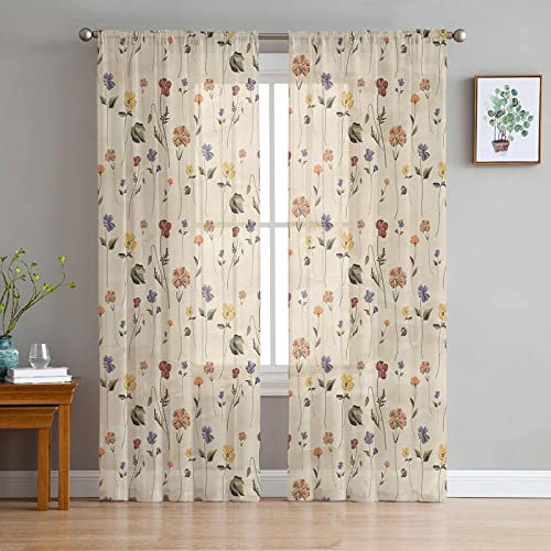 MTBDyyds Verdunkelungsvorhänge 3D Drucken 160X115Cm Bunt Mode Pflanzen Blumen Verdunklungsvorhänge Kinderzimmer 2 Stück Vorhang Blickdicht Ösenschal Kindergardinen Junge Verdunklungsgardine
