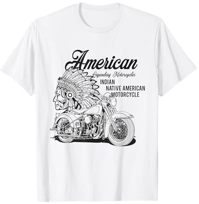 Indische Indianer Motorradfahrer Geschenk T-Shirt