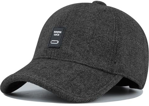 Clakllie Baseball Cap Herren Winter Warme Wolle Fleece Mit Ohrenklappen Schirmmütze Outdoor Sport Cap Herren Winter Herbst