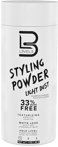 L3 Level 3 Styling Powder - Polvere da uomo dall'aspetto naturale, facile da applicare senza olio o residui di grasso (piccola - 30 grammi, tenuta leggera)