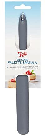 Tala Pfannenwender aus Silikon in grauer Farbe, hitzebeständig bis 240 Grad und ideal zum Servieren aller Aufgaben von Saucen und Suppen, ideal für die Verwendung mit Antihaft-Kochgeschirr