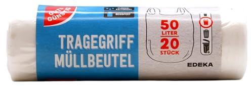 Gut & Günstig Tragegriff Müllbeutel 50 l, 24er Pack (24 x 20 Stück)