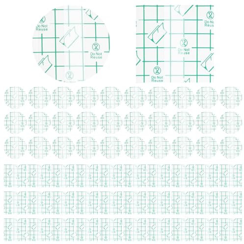 MAXQUU 60 pezzi di pellicola impermeabile,cerotto impermeabile trasparente,cerotto impermeabile rivestito,bendaggio impermeabile,adatto per la cura delle ferite,nuoto (quadrato,rotondo 4 X 4 pollici)