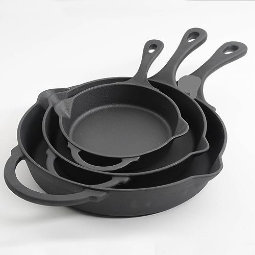 Accesorios de Cocina Juego de Utensilios de Cocina Timeless Beauty de Hierro Fundido, Juego de ollas y sartenes de 3 Piezas.