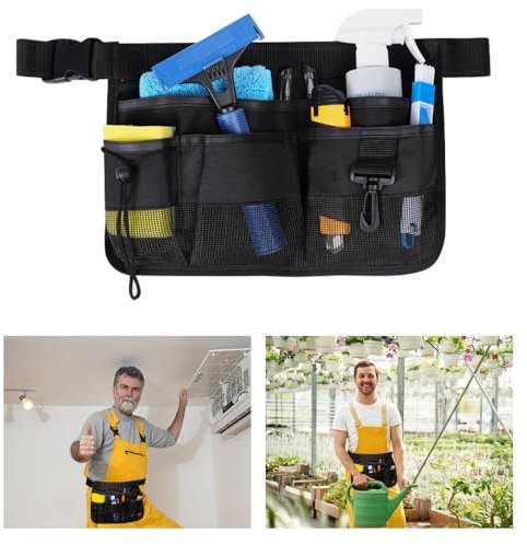 HEKOBAG Tool Belt Pouch, Heavy Duty Tool Pouch with 7 Pockets Oxford Waterproof Gardening Belt Tool Pouch with Adjustable Belt Professional Work Pouch for Garden Shears, Wrench, Hammers, Screwdrivers