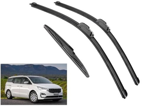 TOYOCC Car Front Rear Wiper Blades Brushes Cutter Accessories J Hook For KIA For Carnival 2015 2016 2017 2018 2019 Windshield Wiper