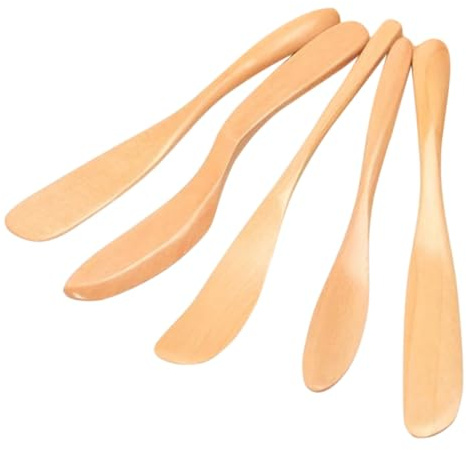 Cabilock 5piezas Espátulas De Madera Para Esparcir Para y Queso Herramientas De Cocina Accesorio Doméstico
