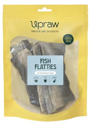 Fish Skin Flatties for Dogs (200g) Healthy Dog Treat & Chew - Natural, Grain-Free & Hypoallergenic Chews - Healthy, Air-Dried Treats Low in Fat