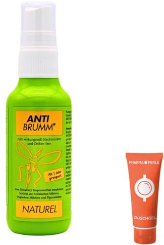 Anti Brumm Naturel Pumpspray 1x 75 ml I Schutz gegen Mücken und Zecken I auf natürlicher Basis I Mückenspray I Für zu Hause, Reisen I pflanzlich I Für Kinder ab 1 Jahr I Spar-Set plus Pharma Perle