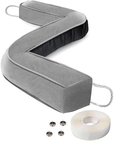 Zugluftstopper für Türen, 100cm Zugluftstopper Fenster, 1.1KG Schwer Zugluftstopper Tür, Anti-Rutsch türzugstopper, Abnehmbare Stoffabdeckung zugstopper für türen, Türvorleger luftstopper für türen