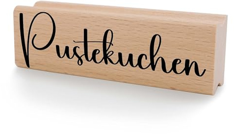 NEWSTAMPS Stempel wir Pustekuchen Motivstempel aus Holz & Gummi zum Karten und Geschenke basteln, Holzstempel für Geburtstag, Spruchstempel, Textstempel, Schrift, Scrapbook, Textilstempel, Deko