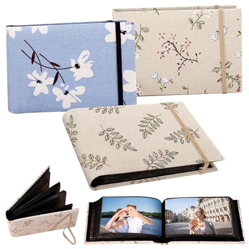 3 Stück Fotoalbum, Einsteckalbum, Photo Album, 100 Fotos Fotoalbum zum Einstecken, Format 10 x 15 cm, Perfekt für Hochzeits, Familienfoto, Kunstwerken oder Postkarten