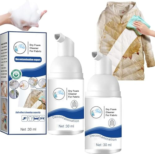 JUFKGBAR Clothing Dry Foam Cleaner,Foam Dry Cleaning Agent for Fabrics Down Coats,Clothing Dry Foam Cleaner,Foam Dry Cleaning Agent,Car Seat Cleaner Fabric