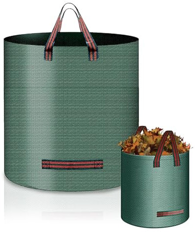 wocpvm 2 articoli Sacchi Giardinaggio 272L Sacchetti per Rifiuti da Giardino Sacchi per Rifiuti da Giardino Sacco per Rifiuti da Giardino Sacco raccogli foglie Pieghevole Adatto per Foglie, Spazzatura
